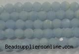 CTU1741 15.5 inches 4mm faceted round synthetic turquoise beads