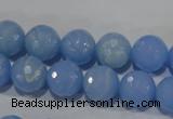 CTU1744 15.5 inches 10mm faceted round synthetic turquoise beads