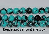 CTU1802 15.5 inches 6mm round synthetic turquoise beads