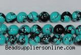 CTU1803 15.5 inches 8mm round synthetic turquoise beads