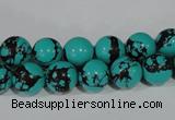 CTU1804 15.5 inches 10mm round synthetic turquoise beads