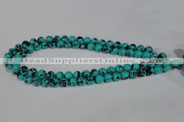 CTU1804 15.5 inches 10mm round synthetic turquoise beads