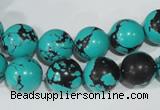 CTU1805 15.5 inches 12mm round synthetic turquoise beads