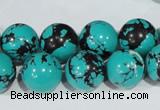 CTU1806 15.5 inches 14mm round synthetic turquoise beads