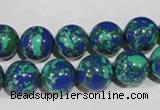 CTU1815 15.5 inches 12mm round synthetic turquoise beads