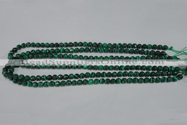 CTU1822 15.5 inches 6mm faceted round synthetic turquoise beads