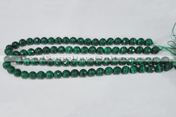 CTU1824 15.5 inches 10mm faceted round synthetic turquoise beads