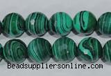 CTU1825 15.5 inches 12mm faceted round synthetic turquoise beads