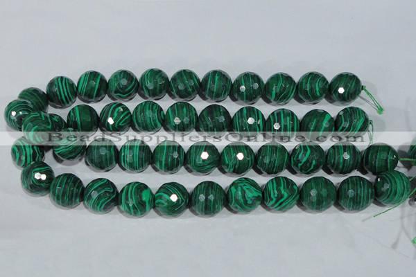 CTU1828 15.5 inches 18mm faceted round synthetic turquoise beads