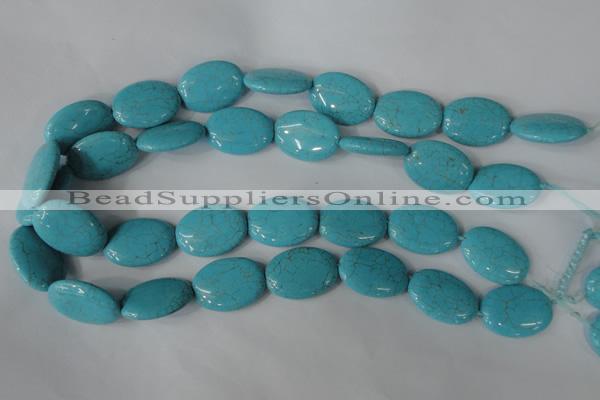 CTU1895 15.5 inches 18*25mm oval imitation turquoise beads