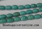 CTU1938 15.5 inches 6*9mm rice imitation turquoise beads