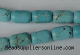 CTU1940 15.5 inches 10*15mm tube imitation turquoise beads