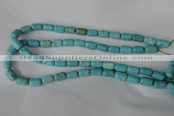 CTU1940 15.5 inches 10*15mm tube imitation turquoise beads