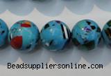 CTU2005 15.5 inches 14mm round synthetic turquoise beads