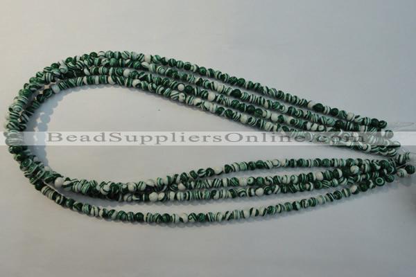 CTU2040 15.5 inches 4mm round synthetic turquoise beads