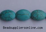 CTU21 15.5 inches 15*20mm oval blue turquoise strand beads Wholesale