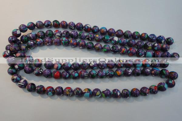 CTU2113 15.5 inches 10mm round synthetic turquoise beads