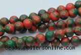 CTU214 16 inches 6mm round imitation turquoise beads wholesale