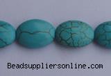 CTU22 15.5 inches 20*28mm oval blue turquoise strand beads Wholesale