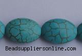 CTU23 15.5 inches 25*35mm oval blue turquoise strand beads Wholesale