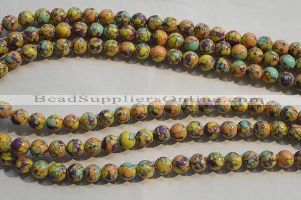 CTU2324 15.5 inches 12mm round synthetic turquoise beads