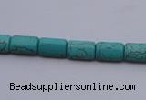 CTU24 15.5 inches 10*15mm rectangle blue turquoise beads Wholesale