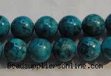 CTU2414 15.5 inches 12mm round synthetic turquoise beads