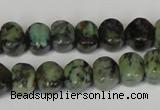 CTU2460 15.5 inches 6*6mm pumpkin African turquoise beads wholesale