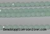 CTU2571 15.5 inches 4mm faceted round synthetic turquoise beads