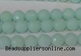 CTU2573 15.5 inches 8mm faceted round synthetic turquoise beads