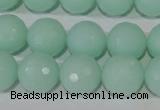 CTU2577 15.5 inches 16mm faceted round synthetic turquoise beads