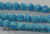 CTU2581 15.5 inches 6mm round synthetic turquoise beads