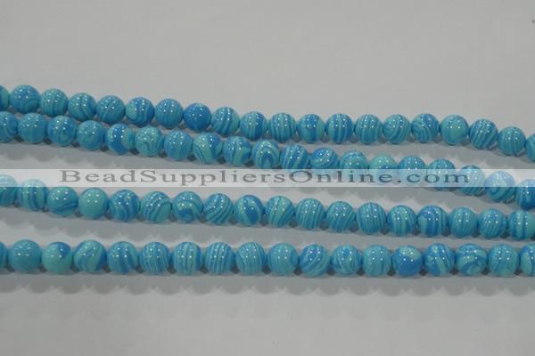 CTU2582 15.5 inches 8mm round synthetic turquoise beads