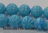 CTU2584 15.5 inches 12mm round synthetic turquoise beads