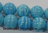 CTU2585 15.5 inches 14mm round synthetic turquoise beads