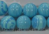 CTU2586 15.5 inches 16mm round synthetic turquoise beads