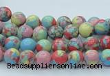 CTU259 16 inches 8mm round imitation turquoise beads wholesale