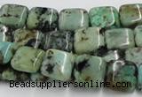 CTU410 15.5 inches 10*10mm square African turquoise beads wholesale