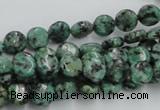 CTU415 15.5 inches 8mm flat round African turquoise beads wholesale