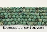 CTU514 15.5 inches 6mm round African turquoise beads wholesale