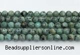 CTU519 15.5 inches 8mm faceted round African turquoise beads wholesale