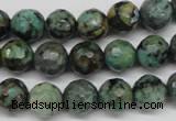 CTU553 15.5 inches 10mm faceted round African turquoise beads