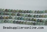 CTU565 15.5 inches 10mm round matte african turquoise beads