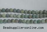 CTU566 15.5 inches 12mm round matte african turquoise beads