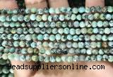 CTU570 15.5 inches 4mm round african turquoise beads wholesale