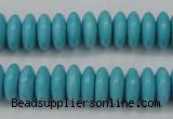 CTU880 15.5 inches 5*8mm rondelle dyed turquoise beads wholesale