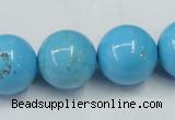 CTU881 15.5 inches 18mm round dyed turquoise beads wholesale