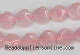 CTW04 15.5 inches 12mm twisted coin rose quartz beads wholesale