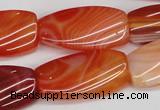 CTW117 15.5 inches 15*30mm twisted rectangle agate gemstone beads