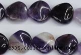 CTW23 15.5 inches 16mm twisted coin amethyst beads wholesale